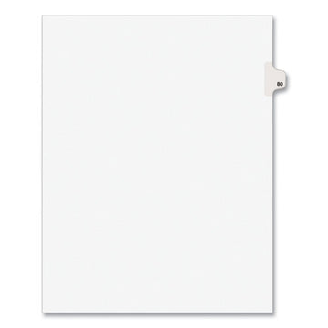 Avery® Preprinted Legal Exhibit Side Tab Index Dividers, Avery Style, 10-tab, 80, 11 X 8.5, White, 25-pack, (1080) freeshipping - TVN Wholesale